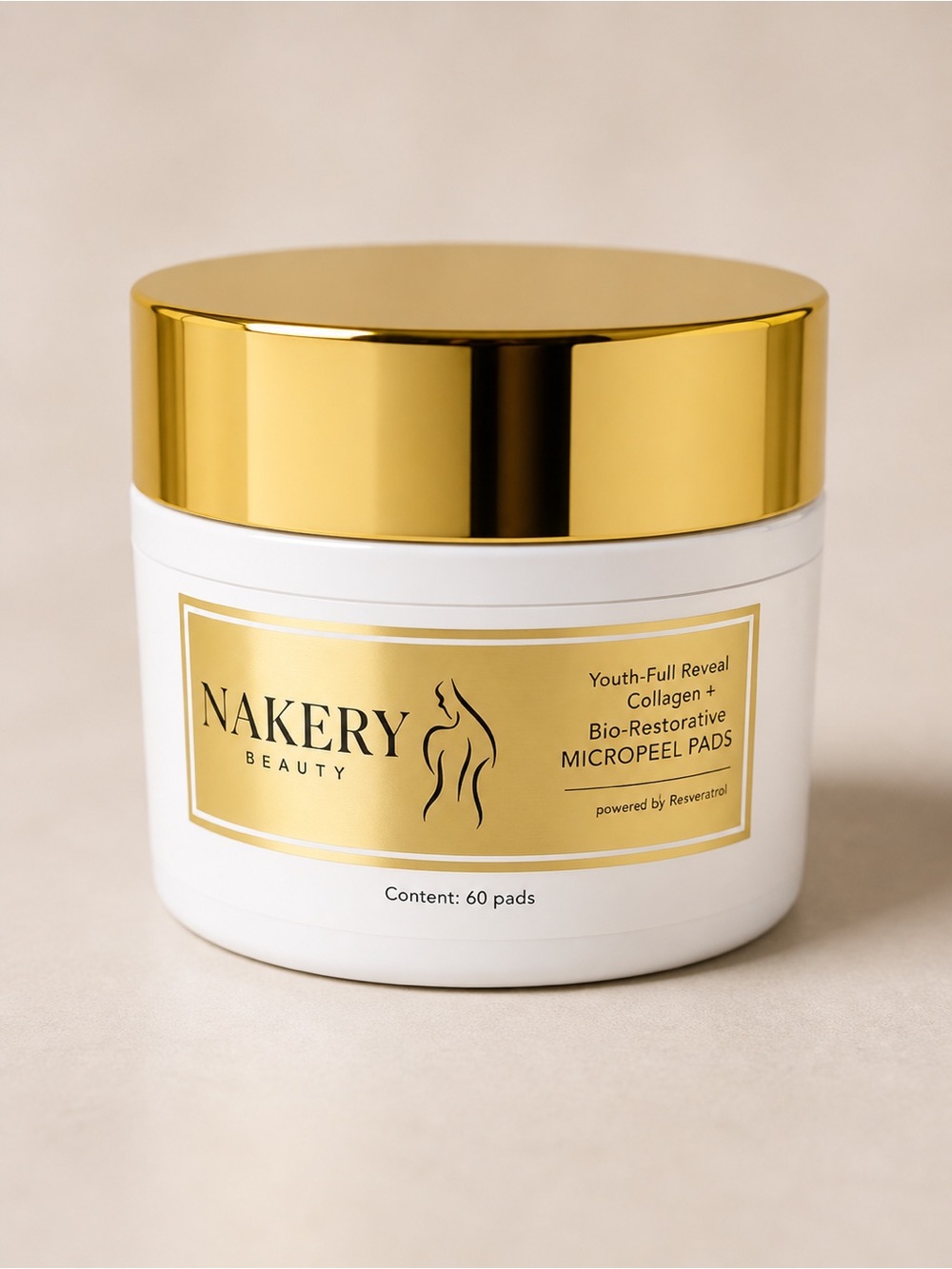 Nakery Beauty 60-count Collagen +  Bio-Restore Micropeel Pads for Face & Body